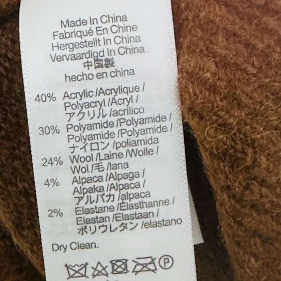 MADEWELL Dillon Mockneck Pullover Sweater Women's Size Medium Brown - Picture 7 of 9